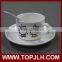 sublimation coated white porcelain small fancy coffee cup set