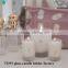christmas candlestick holders Frosted Glass Flickering Silver Stem Votive Holder