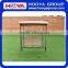 Iron outdoor double haning swing brown chair