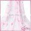 Lovely flower embroidery fabric lace, high quality dress making pink mesh fabric lace for garments