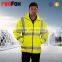 with elastic cuff reflective yellow safety kids polar fleece jacket