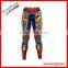 Custom printed mens sport fashion leggings, plus size