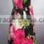 ladies spaghetti strap fancy floral rayon tube dresses