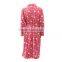 Long Sleeves Women Coral Fleece Bathrobe Clothing Set