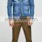 Linen denim men wash Long Sleeve Shirt