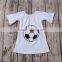 latest kids cotton shirt baby girl short sleeve t-shirts soccer print plain white cotton t shirt