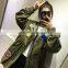 Khkai Short Style With Smile Pattern Women Fashion Street Wear Outwear Spring Coat