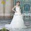 ED Strapless A-line Bow Belt Lace Applique Organza Wedding Dress