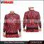 Man Fashion Red Jumper Sweatershirt High Quality Custom Sublimation Printed