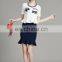 2016 BAIYIMO Women's OEM service lovely fashion style printed hot sale ladies casual office wear dresses dress in china