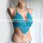 bulk handmade blue lace bikini top swimwear swimsuit bathing suit beach wear hot hot open sex katrina kaif bikini