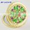 flower decoration gold metal pocket mirror