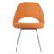 Modern furniture metal leg leisure fiberglass fabric armless dining chair