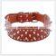 Mushroom Rivet Pet Leather Collar Leather Leash Training Dog Rope Pet Neck Chain Pet Supplies