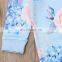 New Blue Infant Baby Girl Floral Romper Printed Playsuit Long Sleeve Jumpsuit + Headband 2pcs set Tiny Clothes Outfit