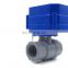2 way brassgear box  water shutoff valve electric control PVC actuator valve AC85-265v