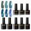 blue green glitter series UV Gel Set 6 Color Nail Art Salon UV Gel Soak Off Gel Polish