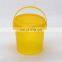 food grade 1 liter clear plastic bucket with lid and handle