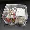 Cotton Pads Holder Makeup Organizer Cosmetics Makeup Cotton Swab Holder 4 Sections
