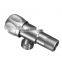 Chromed ninety degree single handle two way water stop angle valve