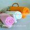 Pure cotton weak twist yarn dyed ribbons soft face towel