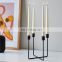 Factory made Home Decor square 4 heads taper candle stand metal candle holder for wedding decorating