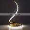 Creative Art Curved Table Lamp Study Decoration Spiral Shape LED Table Lamp