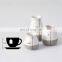 Small Rustic Home Decor Great for Centerpieces Kitchen Office or Living Room White and Gray Ceramic Vase Set of 3
