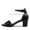 2021 Black Ankle Strap Sandal Open Toe Block Heels sandals for women and ladies