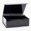 Glossy laminated wholesale stock 25pcs black magnetic closure gift box wholesale