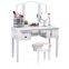 Simple Modern Furniture Dressing Table drawer Makeup Dresser Set With Mirror