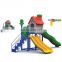 Simple new design plastic slide amusement park set play equipment outdoor playground