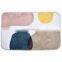 Flora funny design microfiber washable bath rug non slip water absorption bath mat