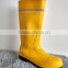 china fashion new yellow pvc rain boots/mining work boots