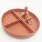 Silicone Baby Divided Plate Suction Feeding Plate Set