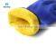 Short Sleeves Blue Pvc Gloves Oil And Gas Resistant Industry Protection Warm Towel Liner Sandy Rubber Work Gloves