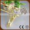 Extendable effection metal curtain pole with gold finished