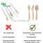 Natural Birch Wood Biodegradable Disposable Wooden Cutlery Set Einwegbesteck Holz Knife Spoon Fork Set
