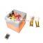 RGBW colors battery square ice bucket led party rental PE plastic glow club beer tray cocktail LED lighted drink holder audio
