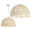 White Jute Lampshade Single Dome nature straw Pendant Light Decor Home Vietnam Supplier