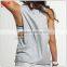 2016 street-style 100% cotton women sexy loose round neck sleeveless yoga fitness wear