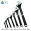 Black carbon steel handle adjustable wrench