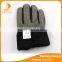 fashion men's raw sheepskin and Houndstooth fabric leather gloves with buckle