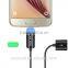 Bulk price For Samsung Fashion Smart Changing Light LED reversible USB Cable