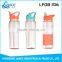 New customized BPA free logo printed flat plastic joyshaker water bottle