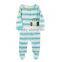 100% Cotton Jersey Baby Clothes With Foot With Cute Embroidery