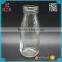 250ml empty clear glass round hot-sale milk drinking bottle