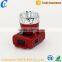 Rechargeable Battery and Solar Charging LED Flashlight Red Plastic Headlight
