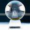 crystal sphere/ball with 3d angel engraved inside