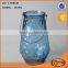 Colored glass flowerpot glass pot with handle glass vase for garden use